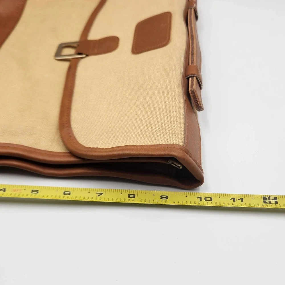 Vintage Charles Revson Attache Briefcase by Ultima II – Beige Brown Canvas‎